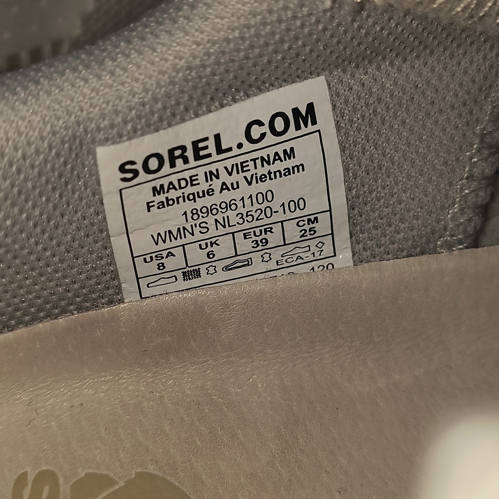 Sorel Kinetic Lite Strap Grey Suede Sneaker Size 8 - Picture 7 of 8